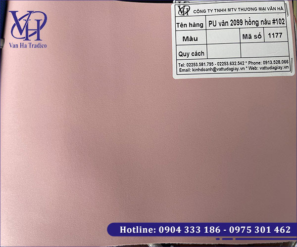 No1177 - PU vân 2099 hồng nâu #102
